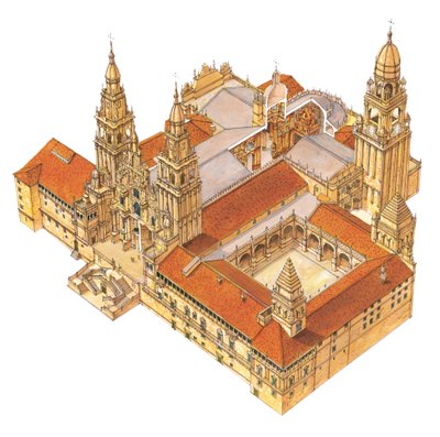 Santiago de Compostela Cathedral, Spain by Fernando Aznar Cenamor